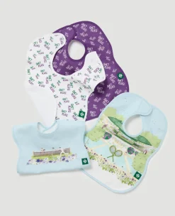 Wimbledon Baby Bib Two Pack - Tennis in a English Garden-Kids Bibs