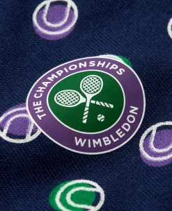 Wimbledon Babygrow Ball Spot - Navy-Kids Baby Grows