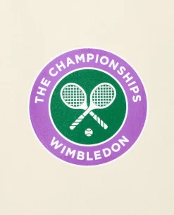 Wimbledon Championships Logo Shopper Tote - Natural with Green Gussets- Shopper|Tote