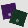 Wimbledon Classic Green and Purple Face Towel 30x30cm- Towels