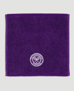 Wimbledon Classic Green and Purple Face Towel 30x30cm- Towels