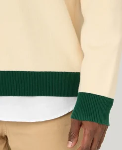 Wimbledon Contrast Piping Cardigan in Cream- Knitwear|Sweatshirts & Hoodies