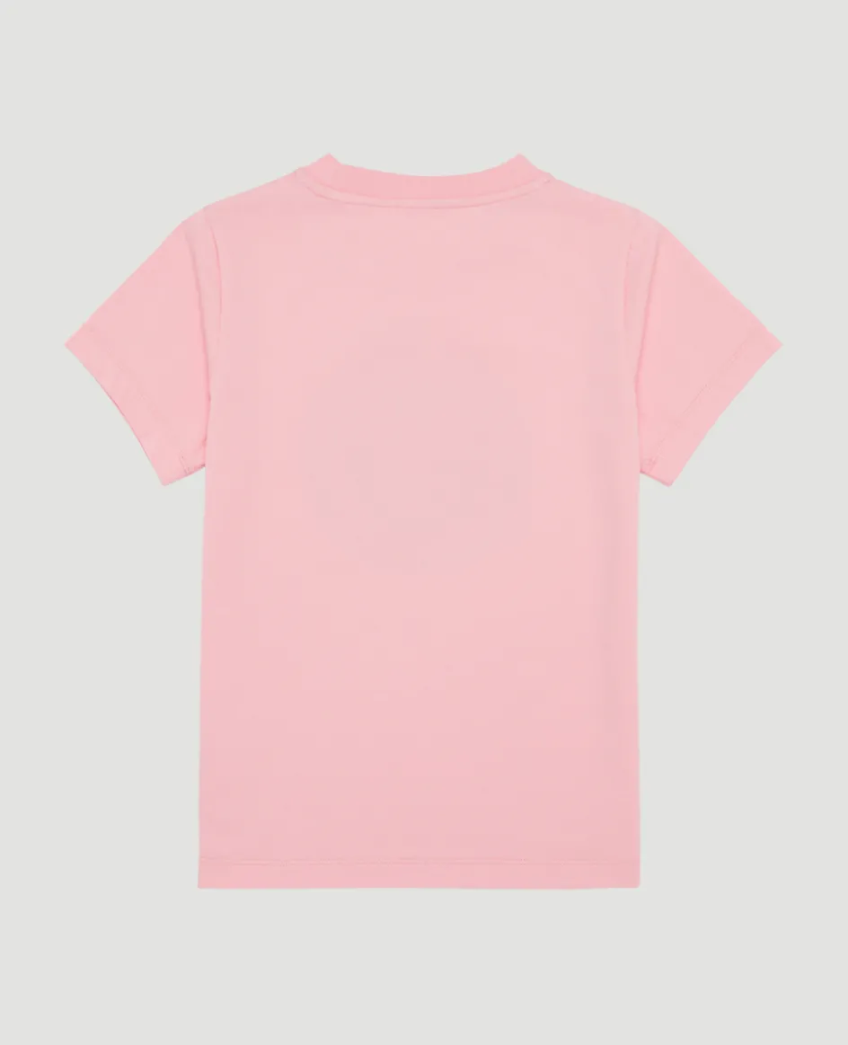 Wimbledon Kids Championships Logo T-Shirt - Pink-Kids Tops & T-Shirts