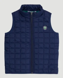 Wimbledon Kids Core Gilet - Navy-Kids Jackets & Coats