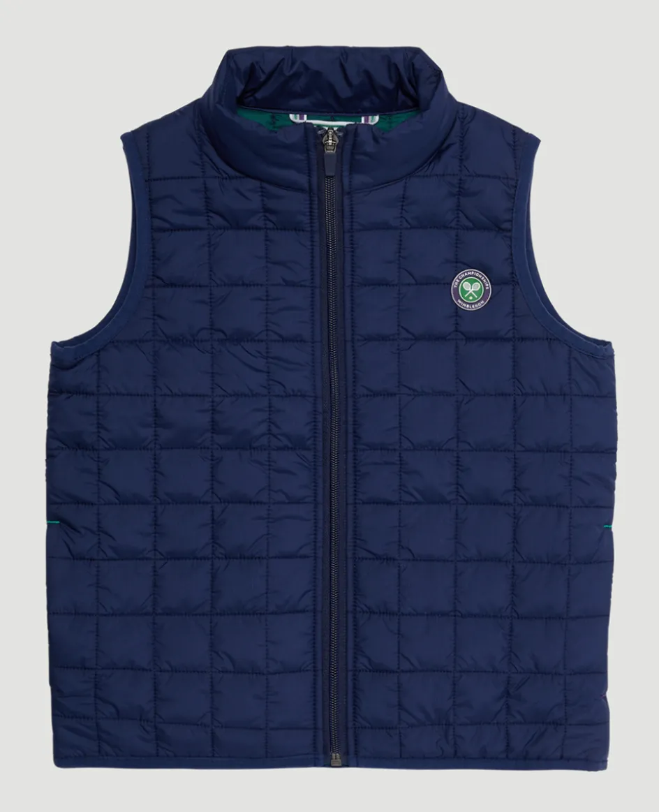 Wimbledon Kids Core Gilet - Navy-Kids Jackets & Coats
