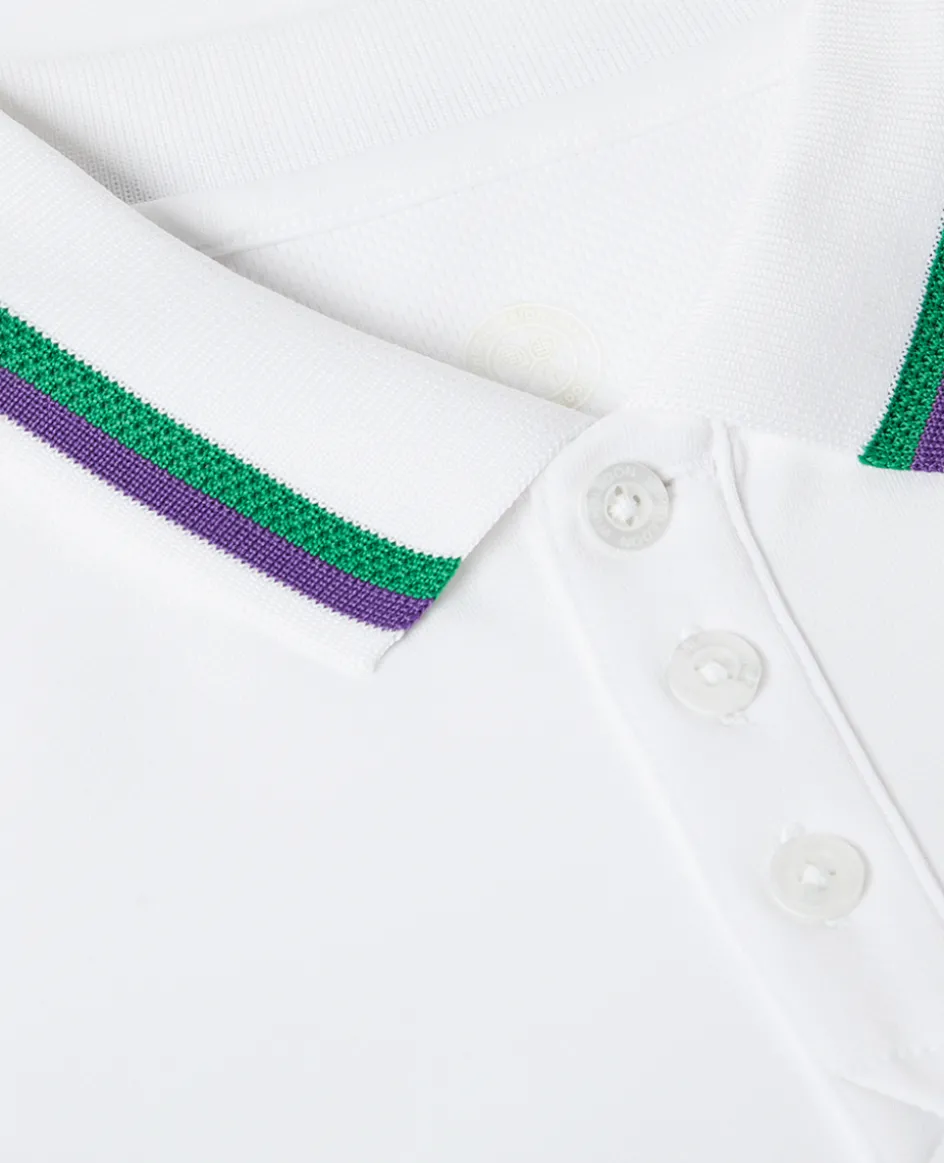 Wimbledon Kids Core Performance Polo - White-Kids Tops & T-Shirts|Tops & T-Shirts