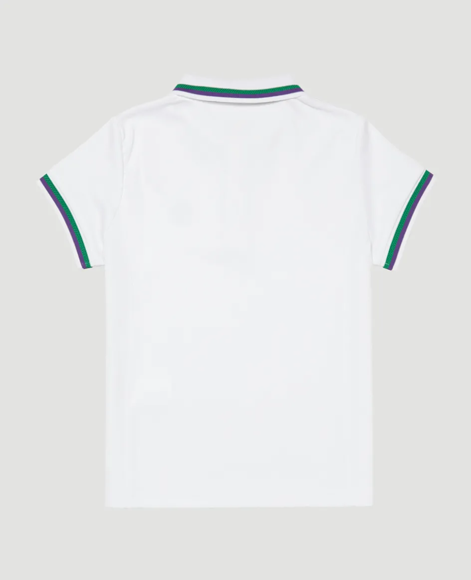 Wimbledon Kids Core Performance Polo - White-Kids Tops & T-Shirts|Tops & T-Shirts