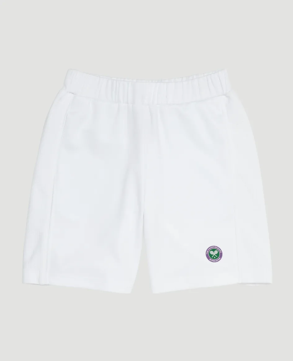 Wimbledon Kids Core Performance Shorts - White-Kids Trousers & Shorts|Trousers & Shorts