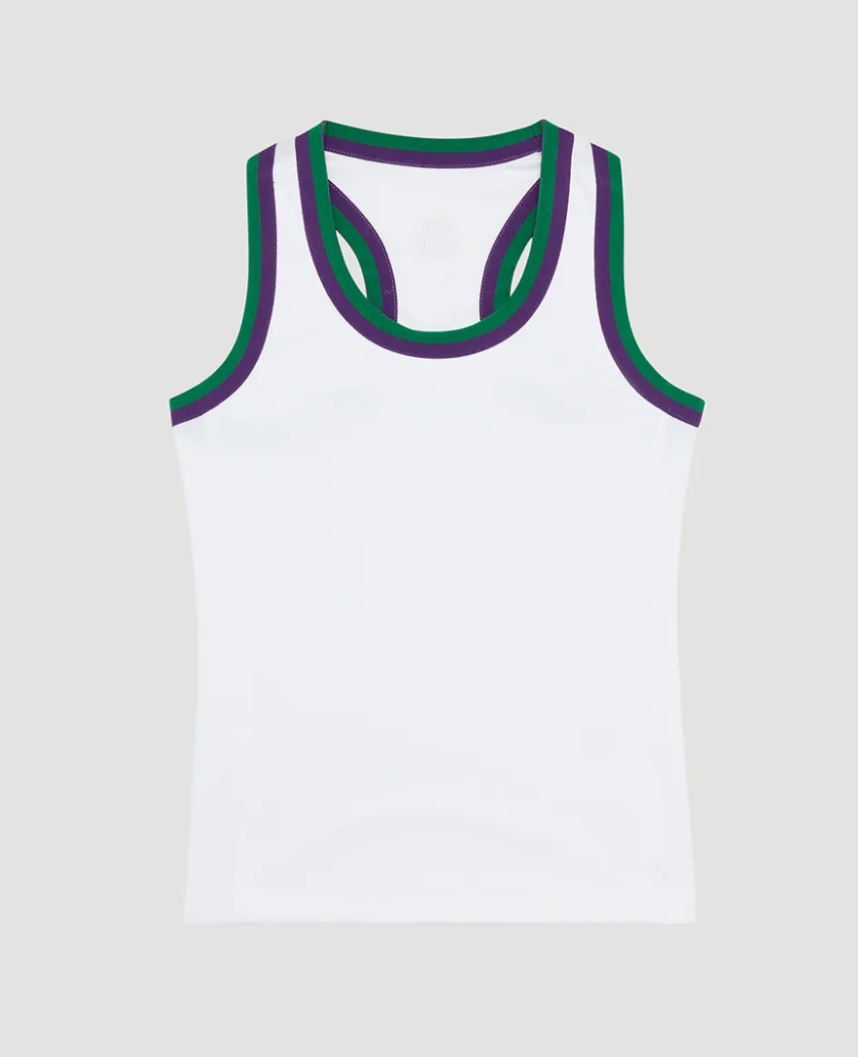Wimbledon Kids Core Tank White-Kids Tops & T-Shirts|Tops & T-Shirts