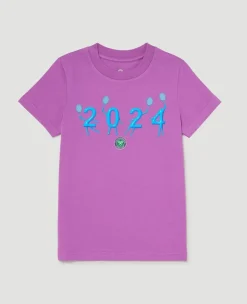 Wimbledon Kids 2024 Dated T-Shirt - Purple-Kids Tops & T-Shirts