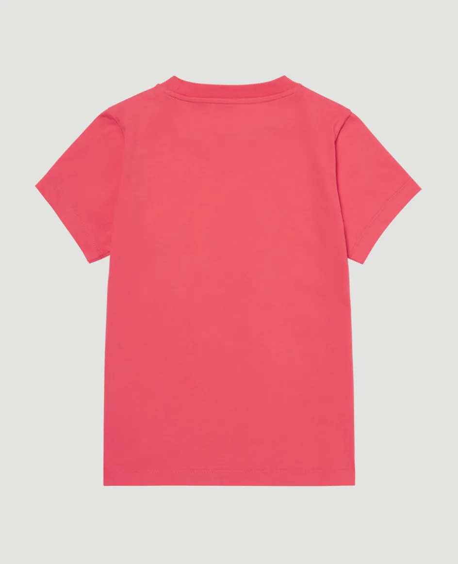 Wimbledon Kids Drawn Logo T-Shirt - Red-Kids Tops & T-Shirts