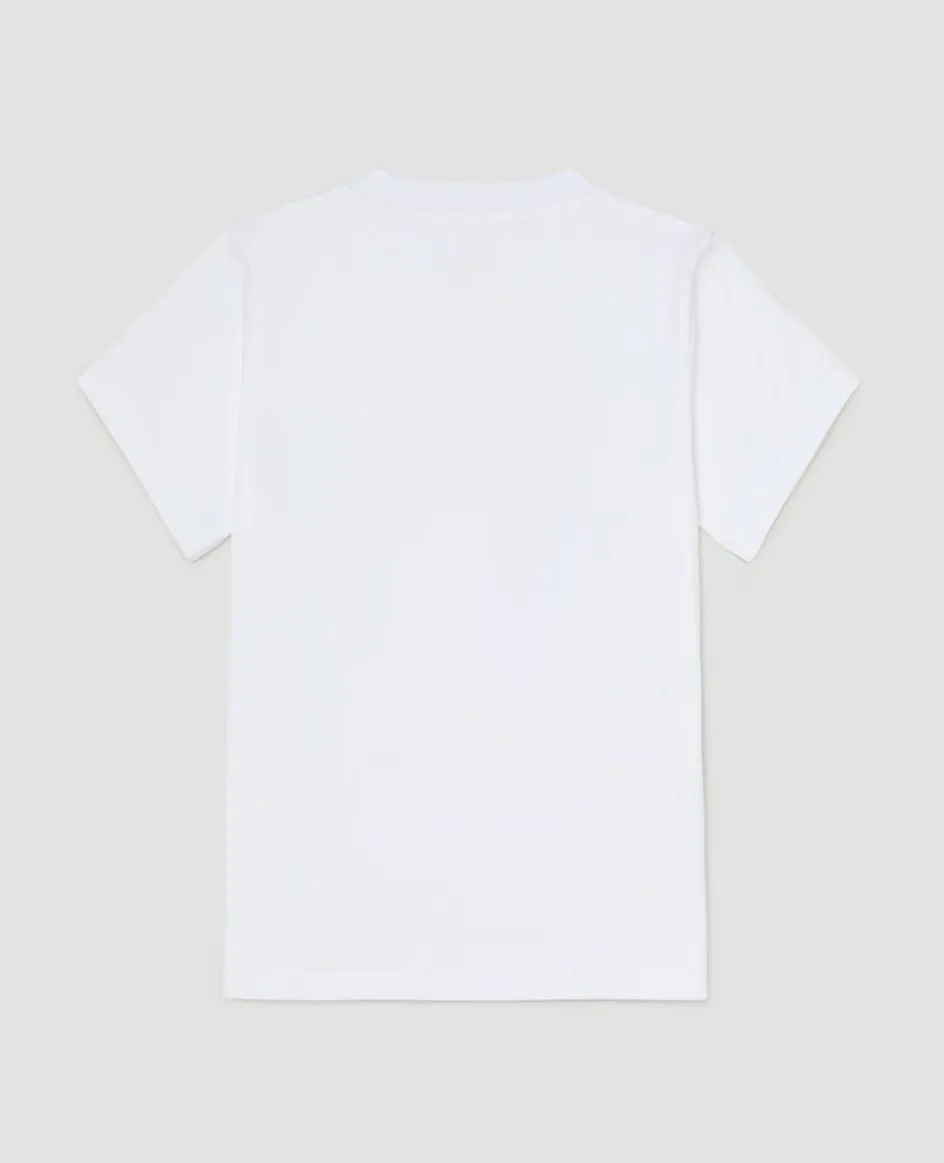 Wimbledon Kids Flower Racket T-Shirt - White-Kids Tops & T-Shirts