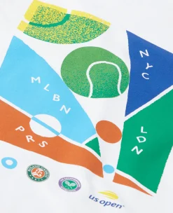 Wimbledon Kids Grand Slam T-Shirt - White-Kids Tops & T-Shirts