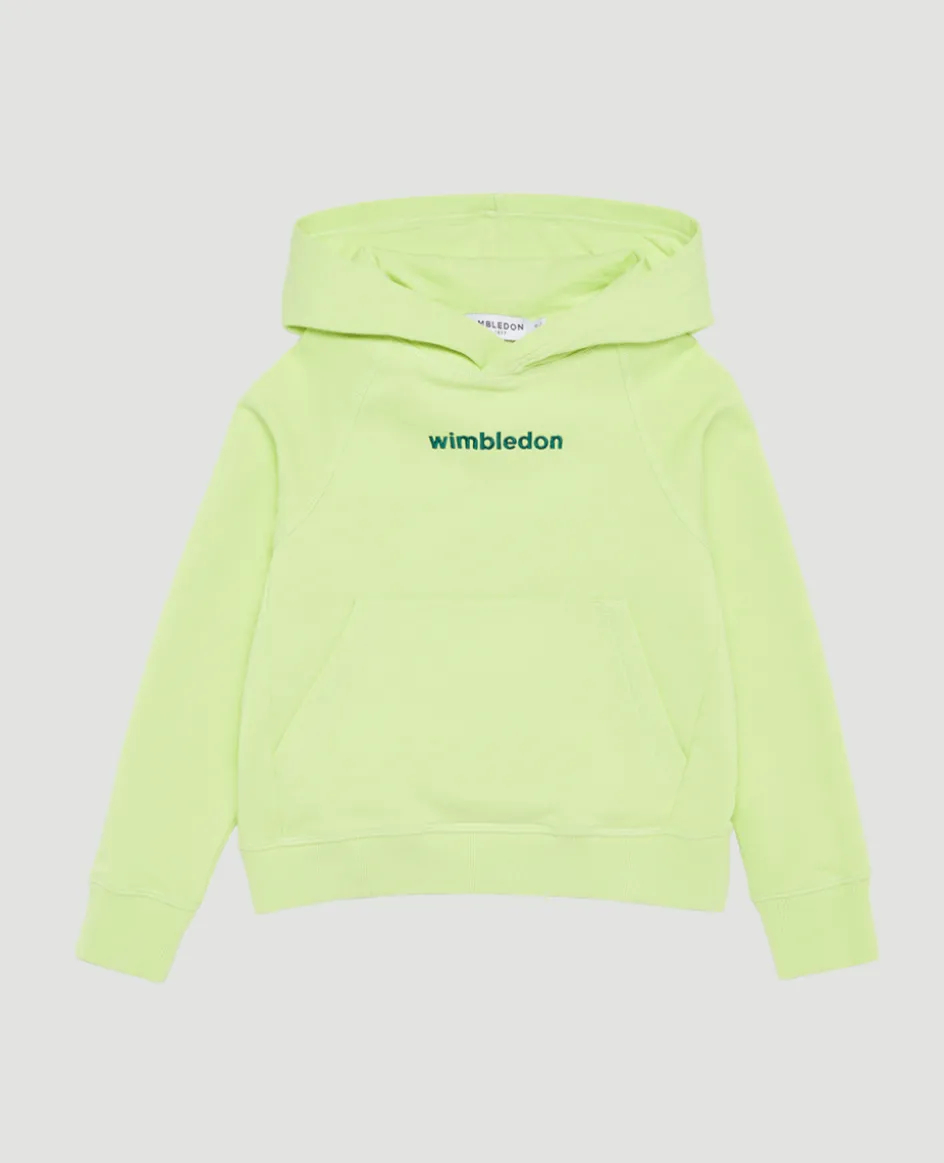 Wimbledon Kids Hooded Sweatshirt - Lime-Kids Sweatshirts & Hoodies