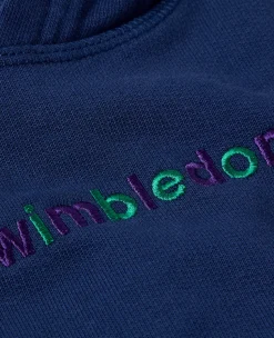 Wimbledon Kids Hooded Sweatshirt - Navy-Kids Sweatshirts & Hoodies