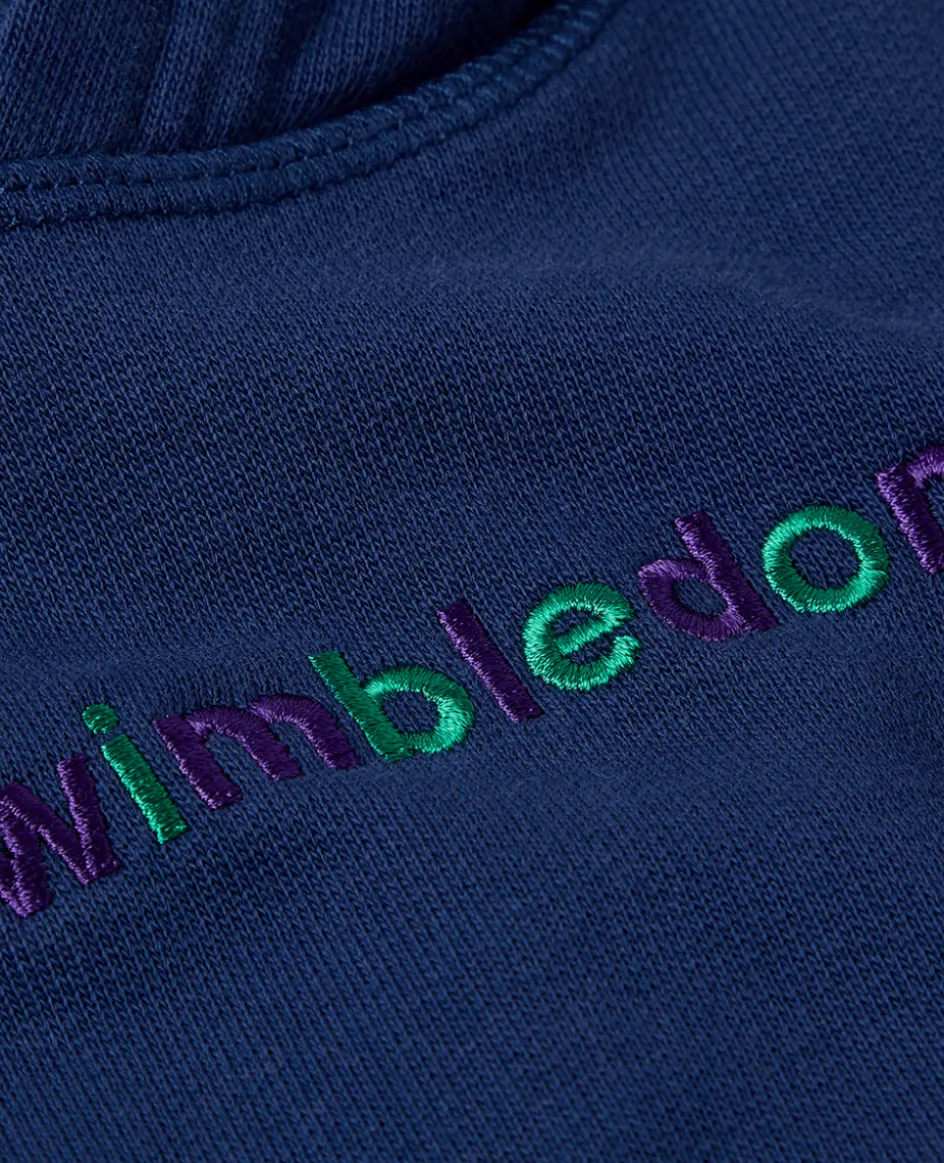 Wimbledon Kids Hooded Sweatshirt - Navy-Kids Sweatshirts & Hoodies