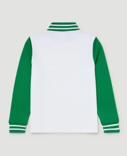 Wimbledon Kids Performance Half Zip Sweatshirt - Green-Kids Sweatshirts & Hoodies