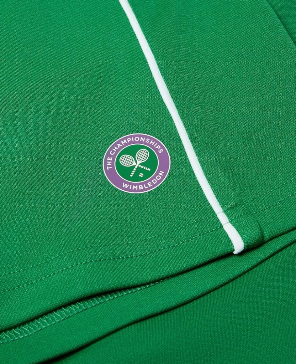 Wimbledon Kids Performance Piping Shorts - Green & White-Kids Trousers & Shorts