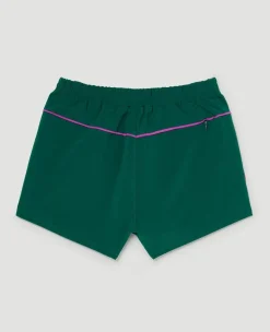 Wimbledon Kids Performance Piping Shorts - Green-Kids Trousers & Shorts|Trousers & Shorts