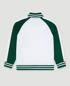 Wimbledon Kids Performance Varsity Jacket - Green-Kids Jackets & Coats