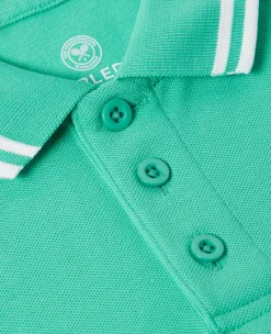 Wimbledon Kids Pique Polo - Green-Kids Tops & T-Shirts