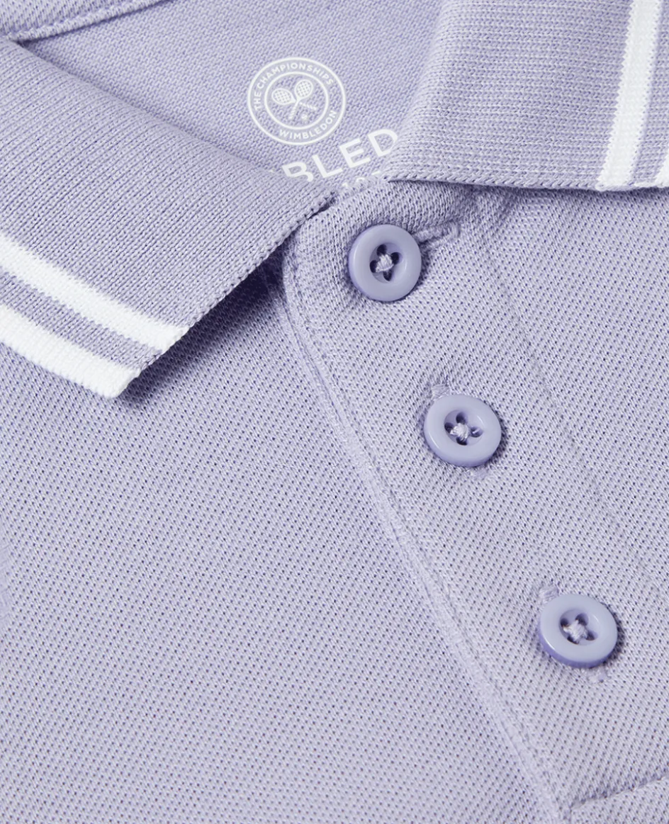 Wimbledon Kids Pique Polo - Lilac-Kids Tops & T-Shirts