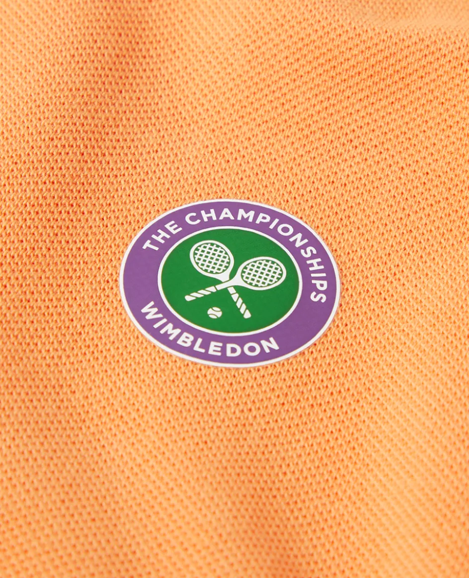 Wimbledon Kids Pique Polo - Orange-Kids Tops & T-Shirts