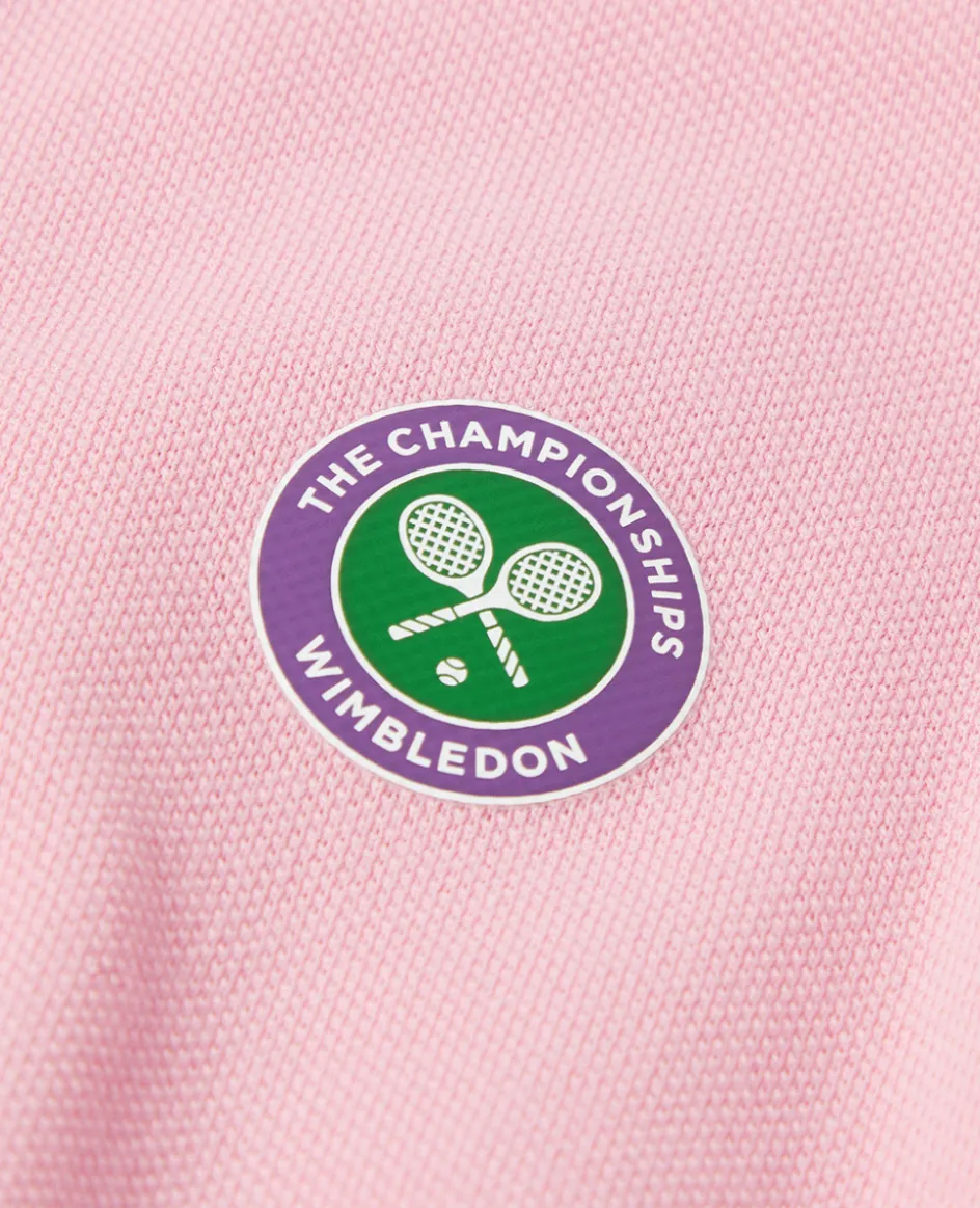 Wimbledon Kids Pique Polo - Pink-Kids Tops & T-Shirts