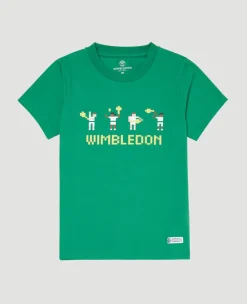 Wimbledon Kids Player T-Shirt - Green-Kids Tops & T-Shirts