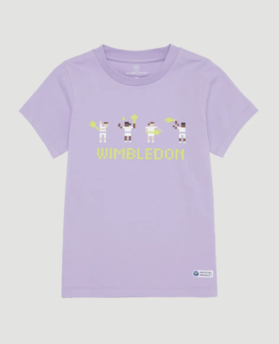 Wimbledon Kids Player T-Shirt - Lilac-Kids Tops & T-Shirts