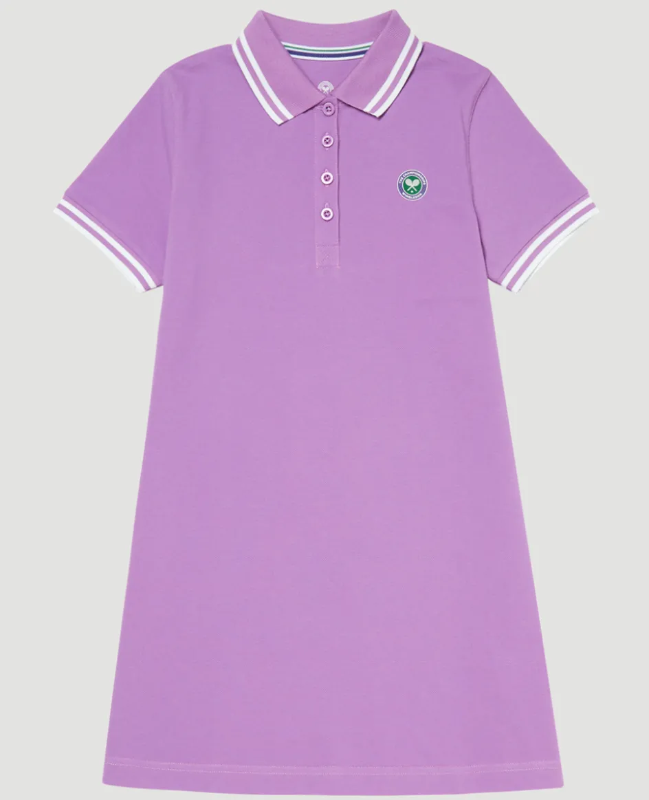 Wimbledon Kids Polo Dress - Purple-Kids Dresses & Skirts