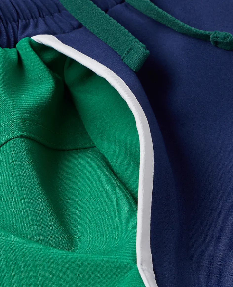 Wimbledon Kids Shorts - Navy & Green-Kids Trousers & Shorts|Trousers & Shorts