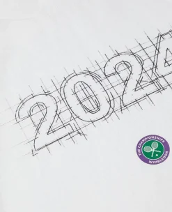 Wimbledon Kids 2024 Sketch T-Shirt - White-Kids Tops & T-Shirts