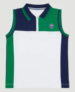 Wimbledon Kids Sleeveless Polo Multi-Kids Tops & T-Shirts