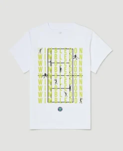 Wimbledon Kids Stickmen T-Shirt - White-Kids Tops & T-Shirts