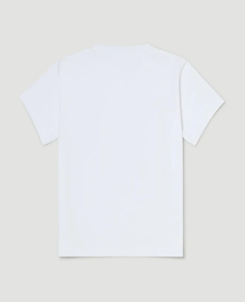 Wimbledon Kids Stickmen T-Shirt - White-Kids Tops & T-Shirts