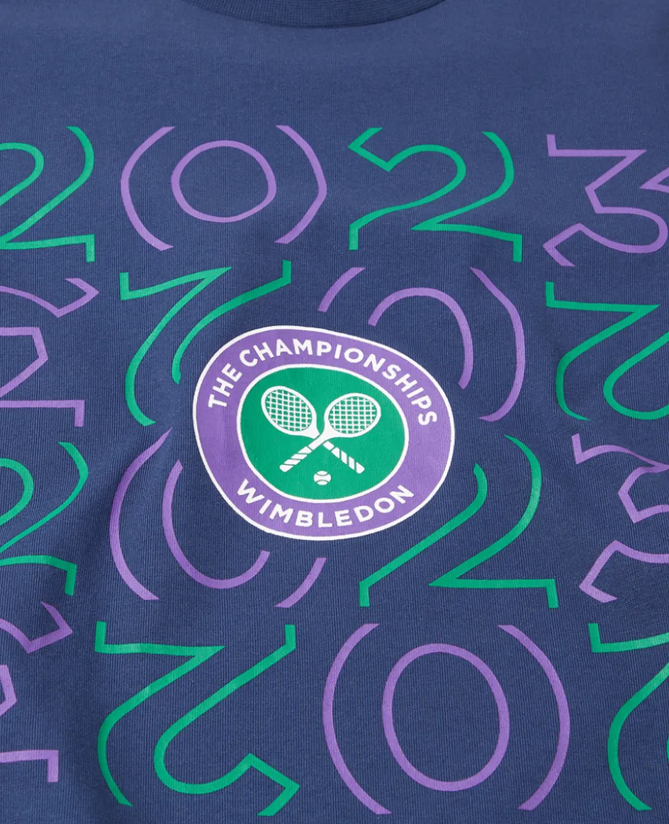 Wimbledon Kids 2023 T-Shirt - Navy-Kids Tops & T-Shirts