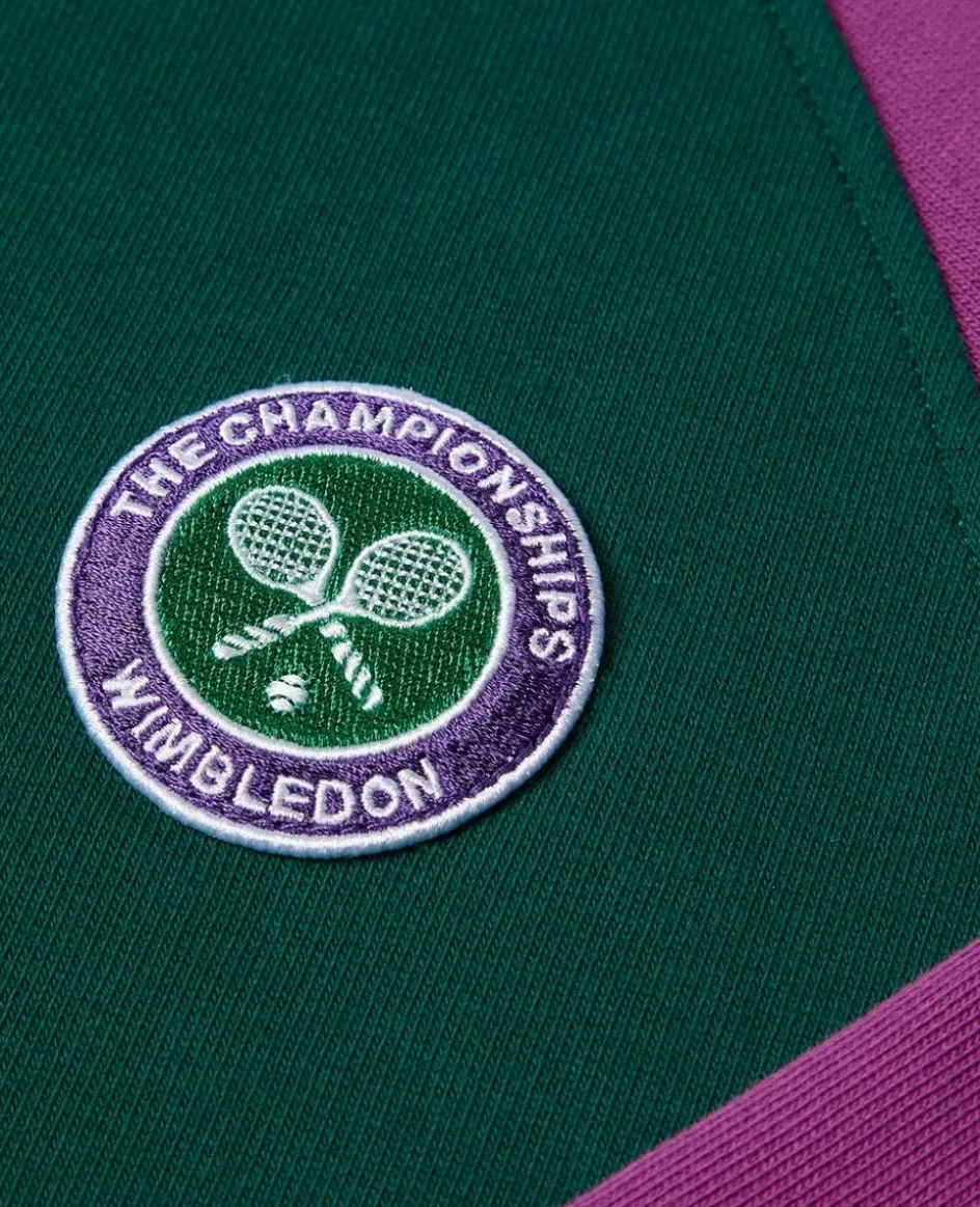 Wimbledon Kids Varsity Sweatshirt - Green & Purple-Kids Sweatshirts & Hoodies
