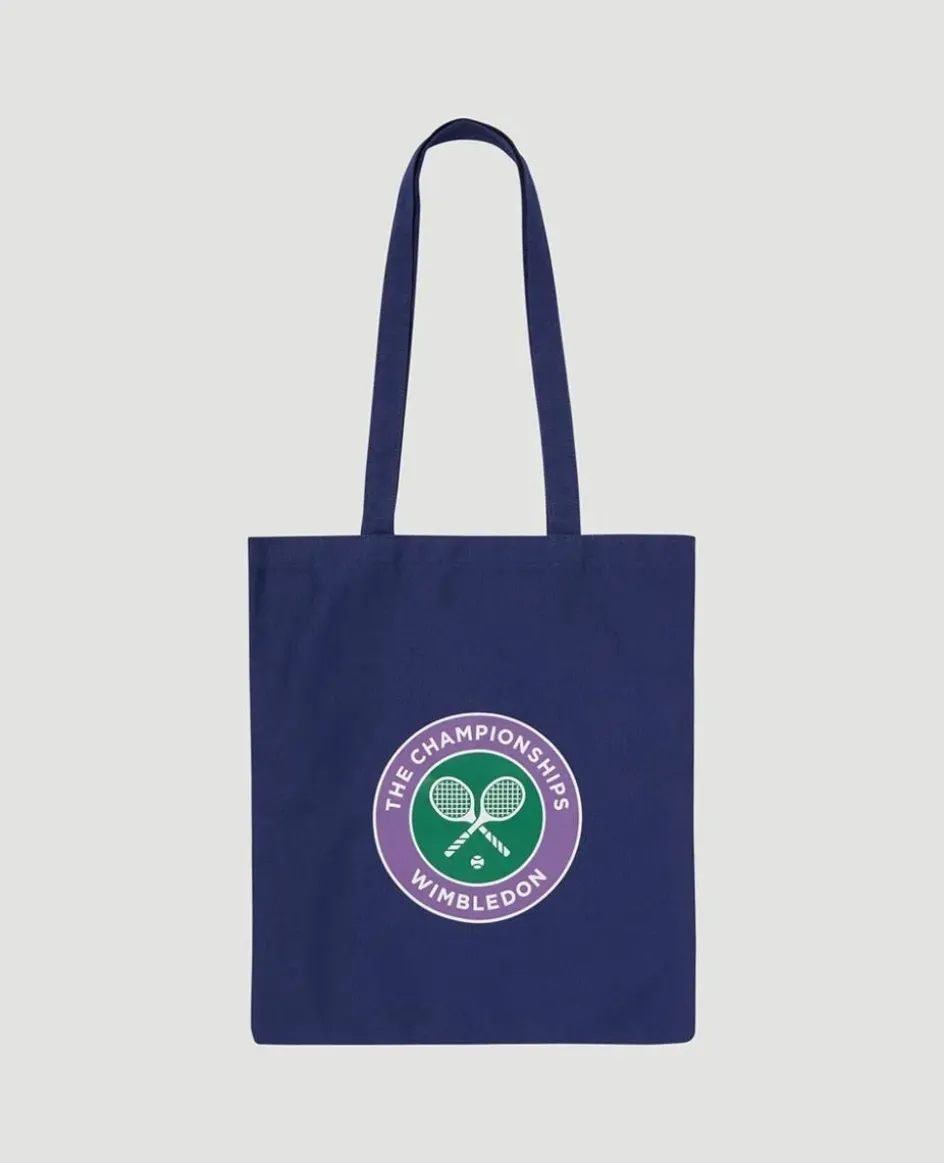 Wimbledon Logo Shopper Bag - Navy- Shopper