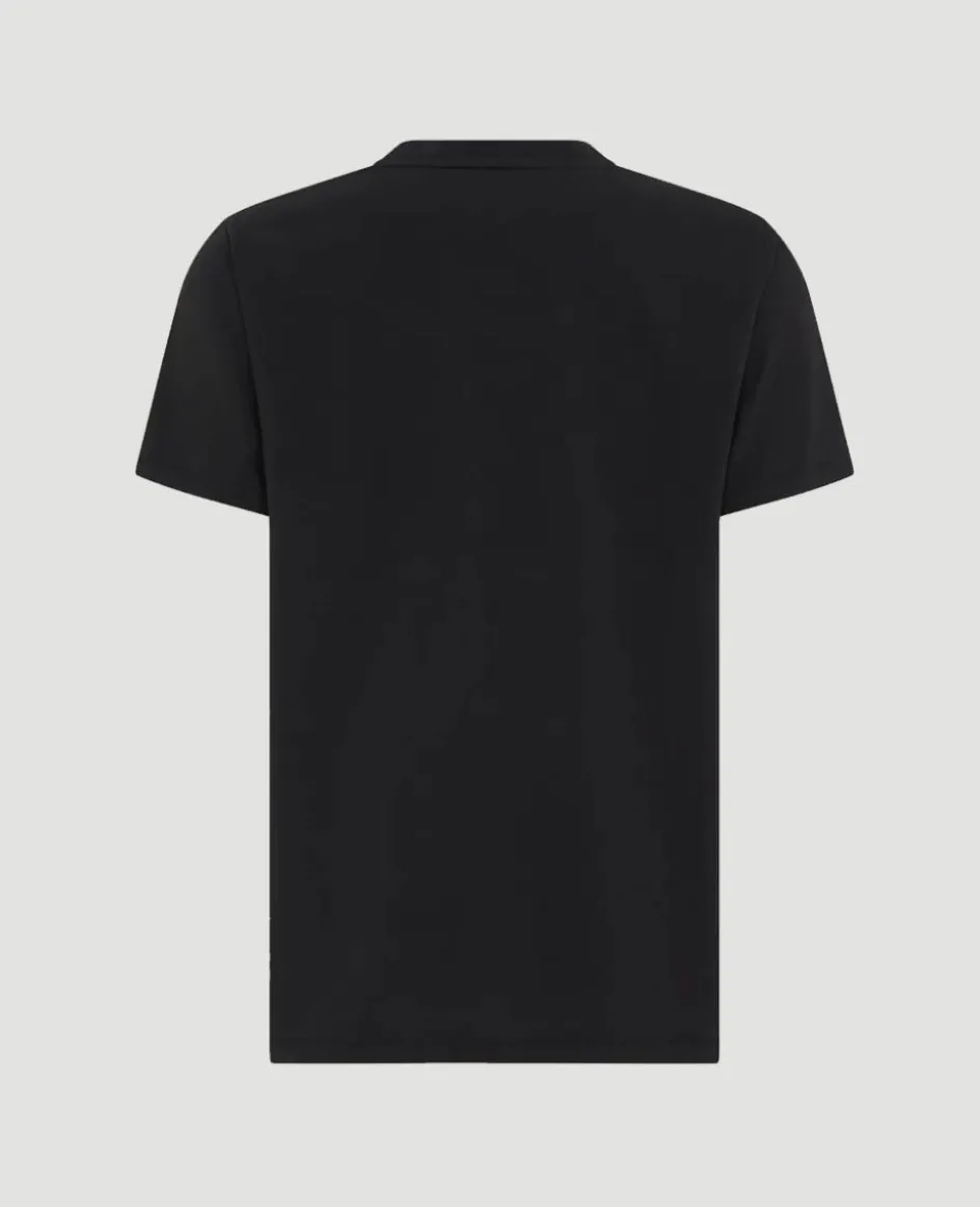 Wimbledon Men's Ball Court Crew Neck T-Shirt - Black- T-Shirts