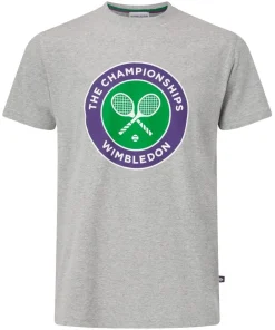 Wimbledon Men's Championships Logo T-Shirt - Grey Marl- T-Shirts