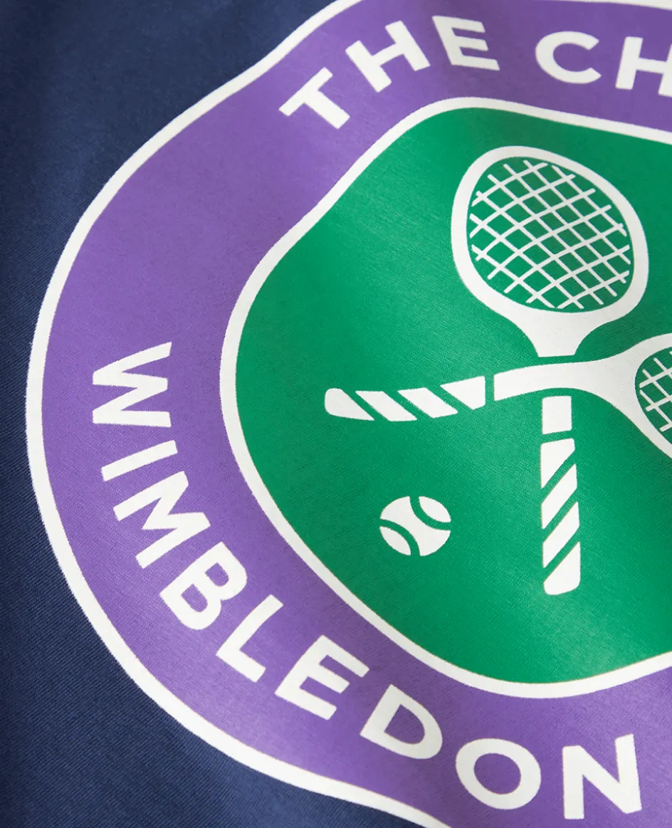 Wimbledon Mens Championships Logo T-Shirt - Navy- T-Shirts