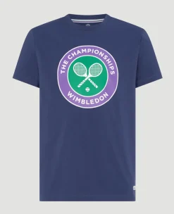 Wimbledon Mens Championships Logo T-Shirt - Navy- T-Shirts