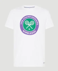 Wimbledon Mens Championships Logo T-Shirt - White- T-Shirts
