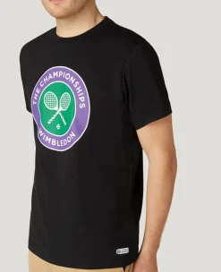Wimbledon Mens Championships Logo T-Shirt - Black- T-Shirts