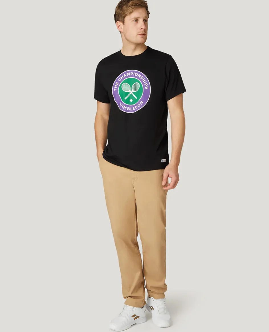 Wimbledon Mens Championships Logo T-Shirt - Black- T-Shirts
