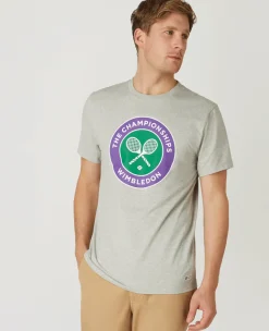 Wimbledon Mens Championships Logo T-Shirt - Grey- T-Shirts