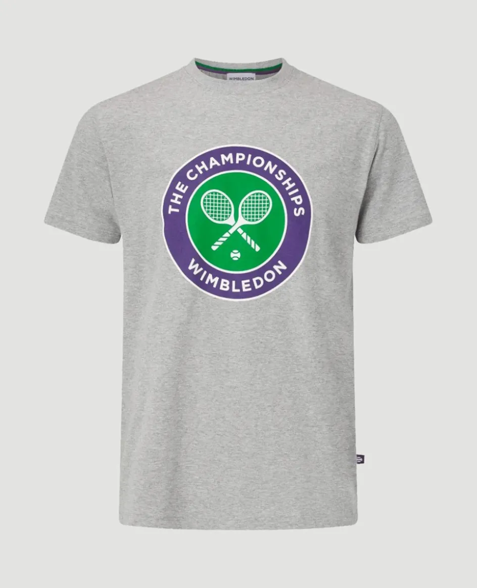 Wimbledon Mens Championships Logo T-Shirt - Grey- T-Shirts