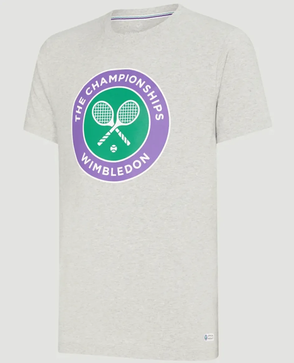 Wimbledon Mens Championships Logo T-Shirt - Grey- T-Shirts