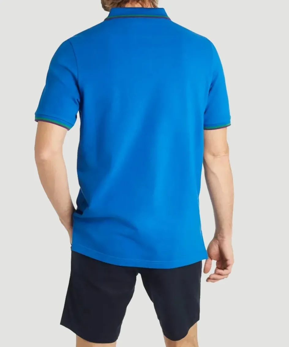 Wimbledon Men's Classic Polo with Championships Logo - Lapis Blue- Polo Shirts